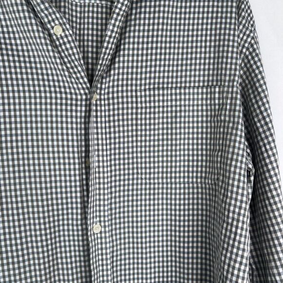 Tasso Elba Plaid Long Sleeve 100% Cotton Button Front Shirt Size Large - Picture 4 of 9